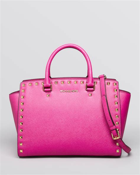 michael kors selma large satchel pink|Michael Kors selma large satchel.